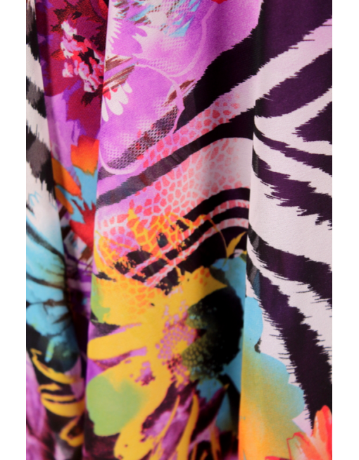 Dana Mathers Leticia Floral Zebra Pattern Dress - eKlozet Luxury Consignment