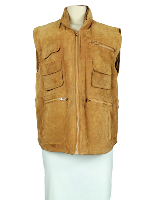 Caramel Suede Vest Front - eKlozet Luxury Consignment Boutique