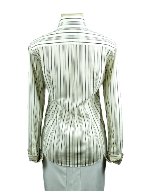 RALPH LAUREN Long Sleeve Stripe Blouse Back - eKlozet Luxury Consignment Boutique