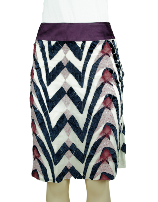 CAROLINA HERRERA Silk Texture Skirt