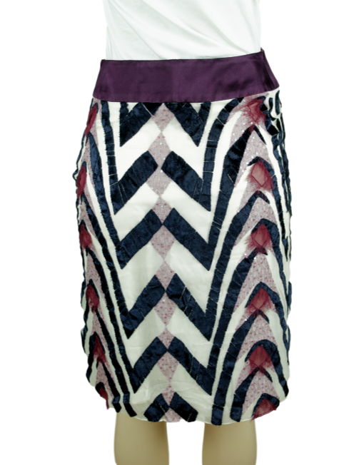 CAROLINA HERRERA Silk Texture Skirt