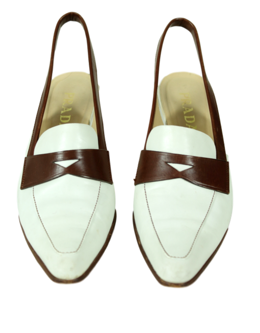 PRADA Leather Slingback Sandals Front View-eKlozet Luxury Consignment