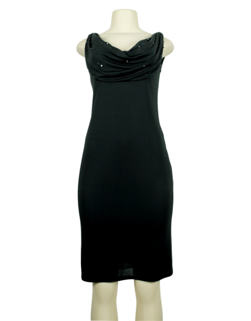 CLASS ROBERTO CAVALLI Cowl Neck Knee-Length Dress Front - eKlozet Luxury Consignment