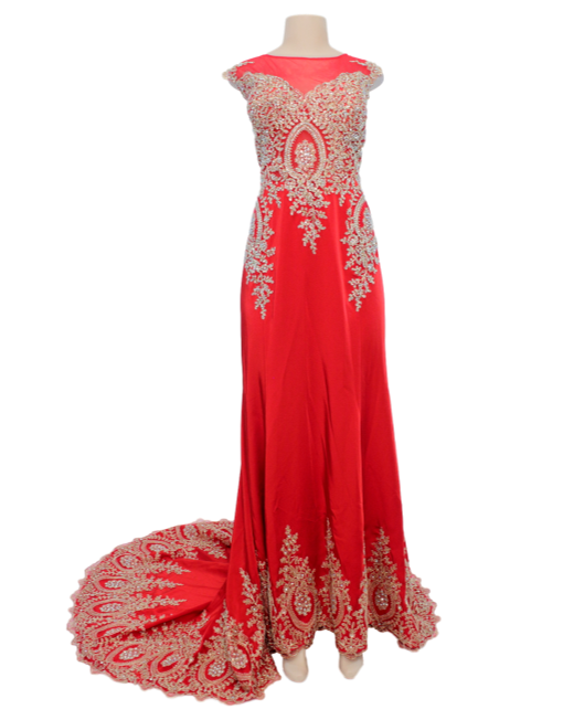 OMANCE COUTURE BEADED GOWN - eKlozet Luxury Consignment