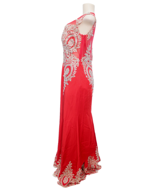 ROMANCE COUTURE BEADED GOWN Side- eKlozet Luxury Consignment