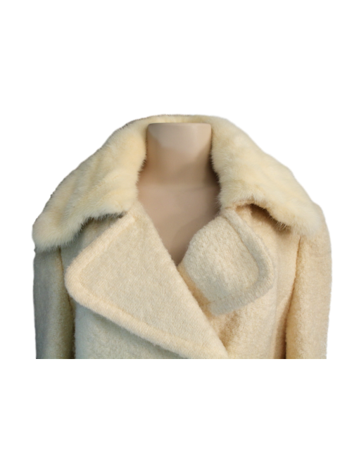 VINTAGE BERROCO Mink/Wool Bouclé Coat Collar - eKlozet Luxury Consignment