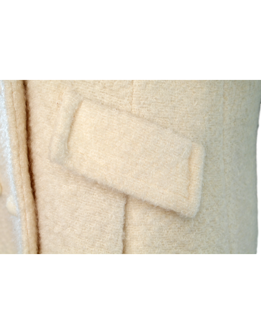 VINTAGE BERROCO Mink/Wool Bouclé Coat Pocket - eKlozet Luxury Consignment