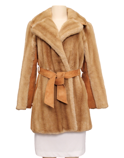 VINTAGE TISSAVEL FRANCE Faux Fur Coat Front | eKlozet Luxury Consignment