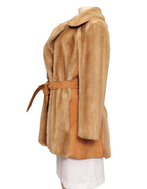 VINTAGE TISSAVEL FRANCE Faux Fur Coat Side| eKlozet Luxury Consignment