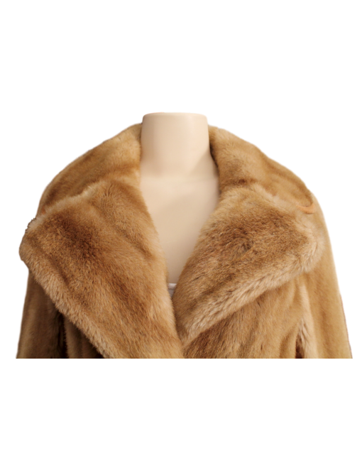  VINTAGE TISSAVEL FRANCE Faux Fur Coat Front  Collar| eKlozet Luxury Consignment