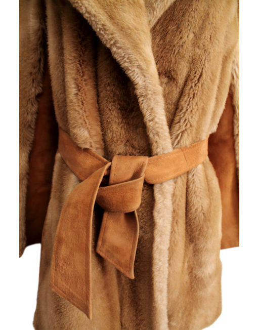 VINTAGE TISSAVEL FRANCE Faux Fur Coat Belt| eKlozet Luxury Consignment