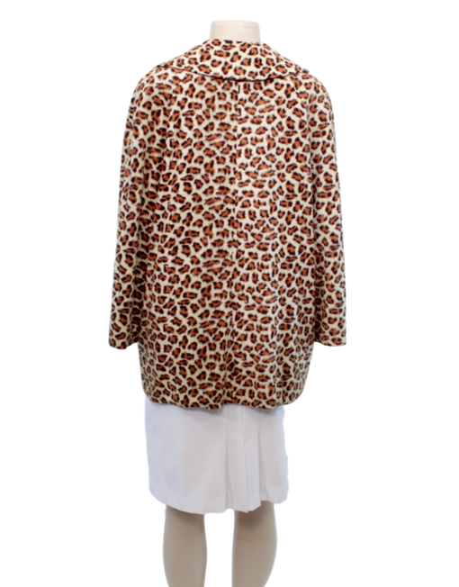 VINTAGE Faux Fur Leopard Coat Back  - eKlozet Luxury Consignment