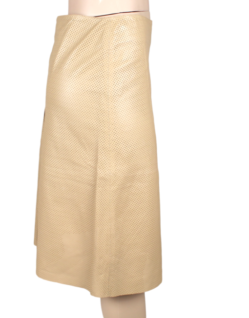 DEREK GREEN Leather A-Line Skirt