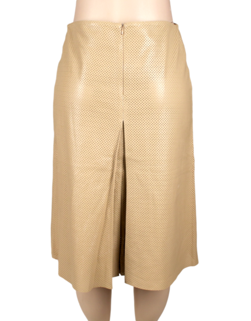 DEREK GREEN Leather A-Line Skirt