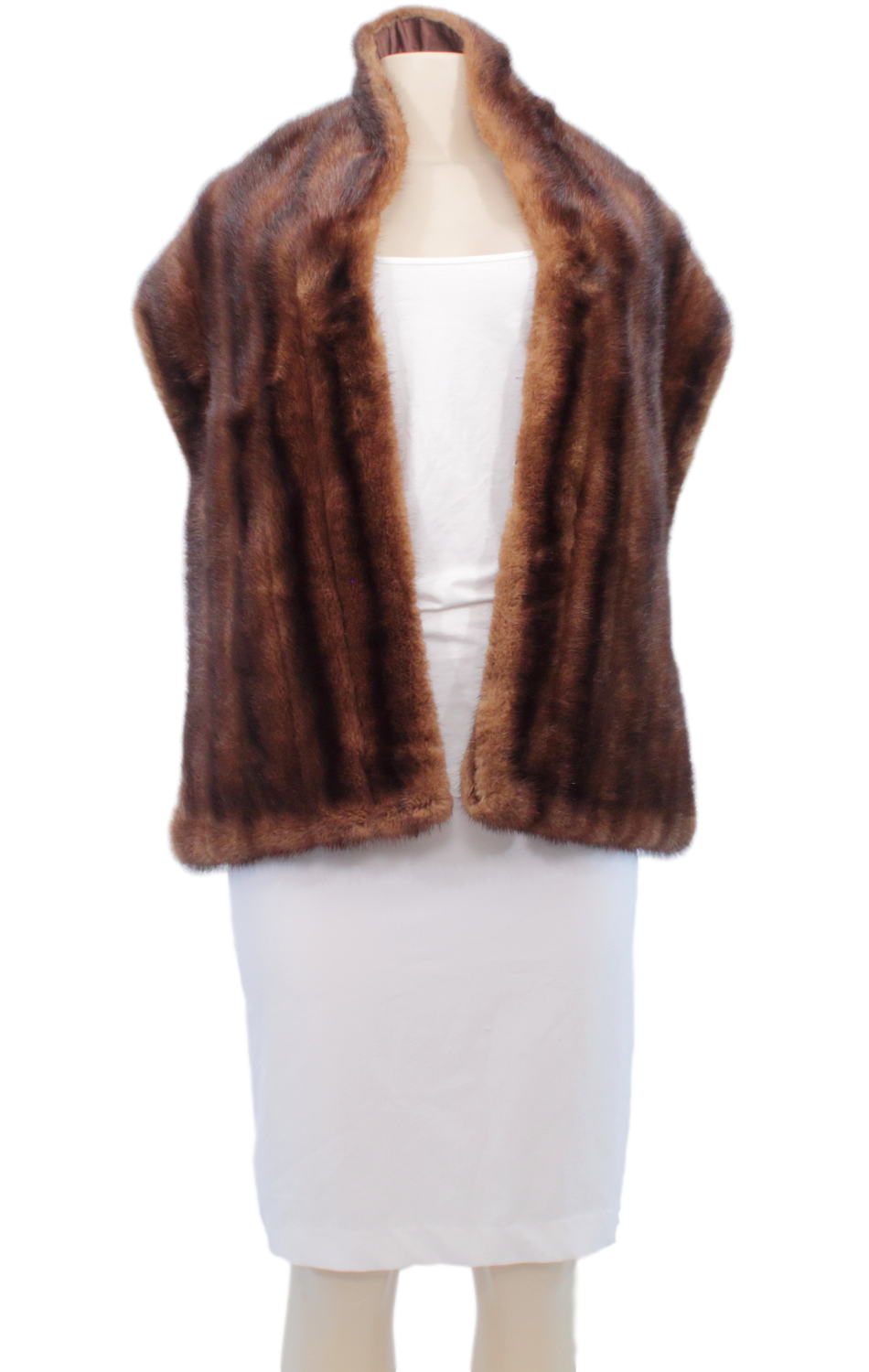 VINTAGE MAHOGANY MINK STOLE - eKlozet Luxury Consignment