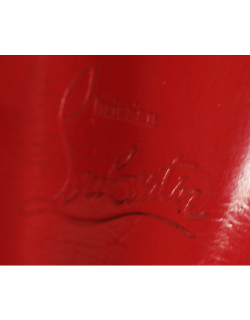 CHRISTIAN LOUBOUTIN 'Moulage' Patent Leather Boots Bottom Logo