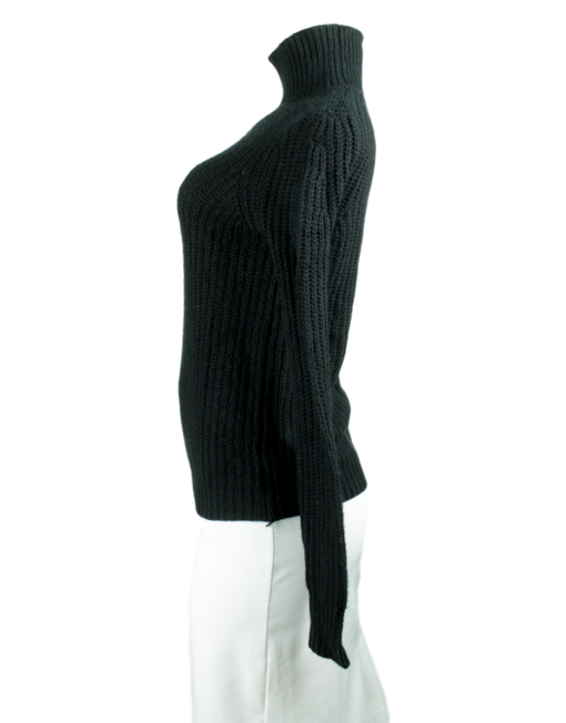 Black Theory Turtleneck sweater side - eKlozet Luxury Consignment Boutique