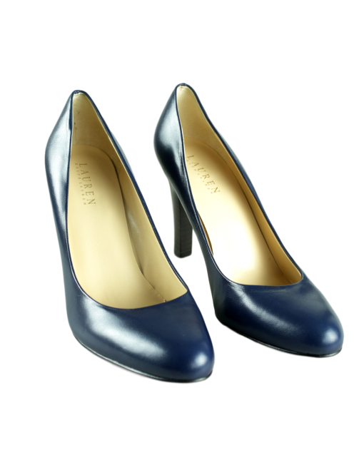 LAUREN RALPH LAUREN Round-Toe Pumps front - eKlozet Consignment Boutique