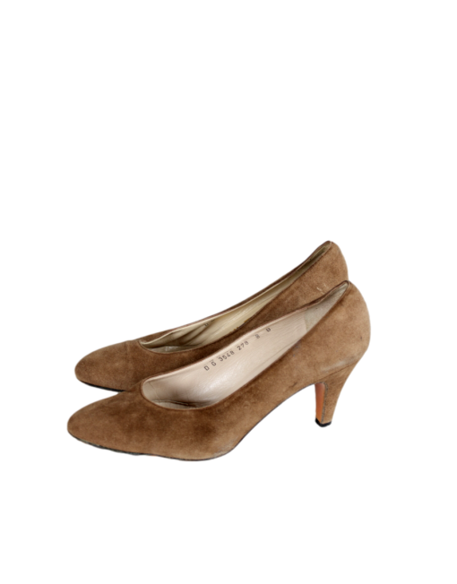 Salvatore Ferragamo Suede Pumps Side - eKlozet Luxury Consignment