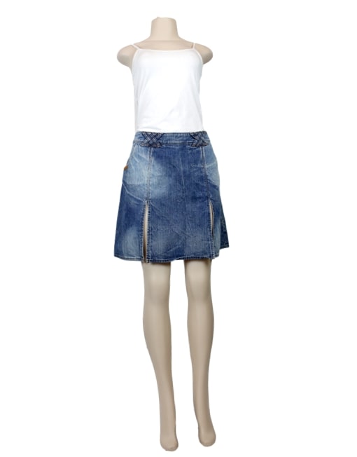 D&G DOLCE & GABBANA Mini Skirt-Front- eKlozet Luxury Consignment