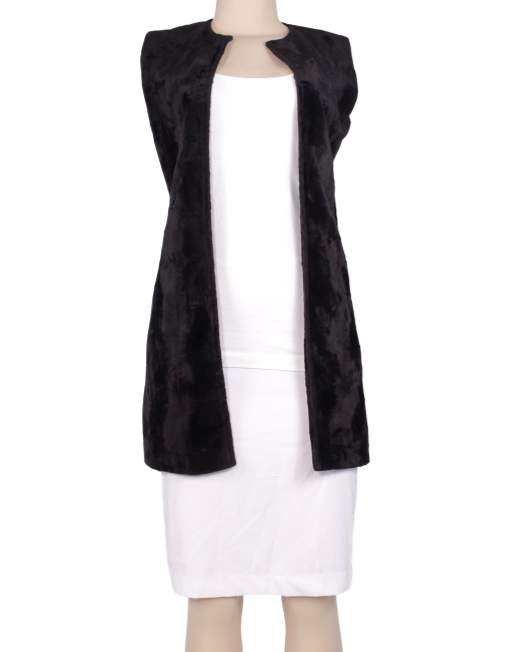 BISOU BISOU OPEN FRONT VELVET VEST - eKlozet Luxury Consignment