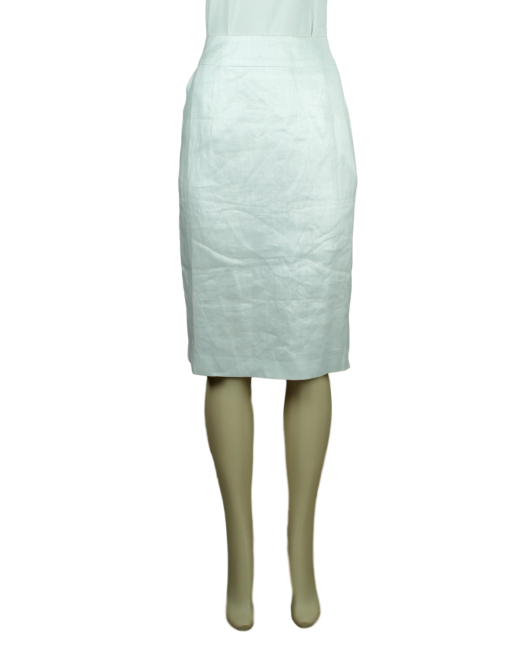 Ashley Stewart White Skirt Front - eKlozet Luxury Consignment