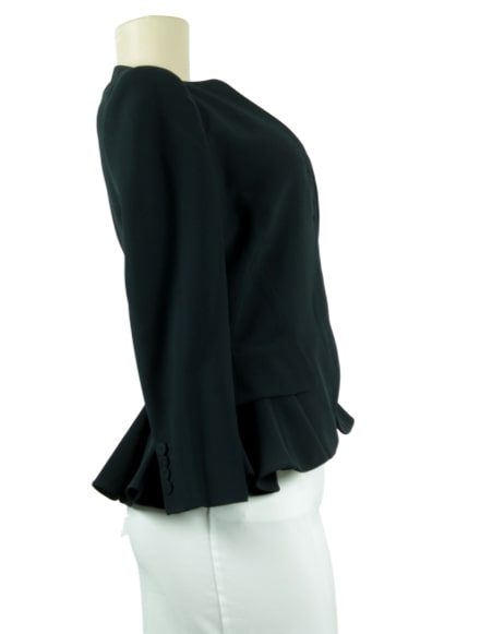 ALEXANDER MCQUEEN Structured Collarless Peplum Blazer w/ Tags - eKlozet Luxury Consignment