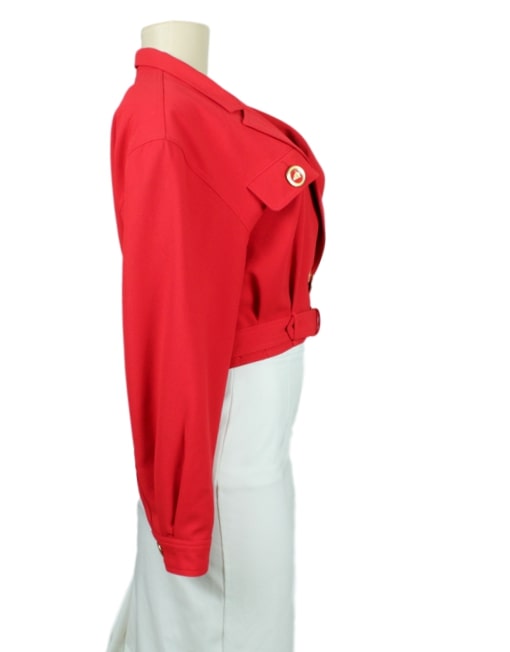 CACHE Belted Crop Jacket Front - eKlozet Luxury Consignment Boutique