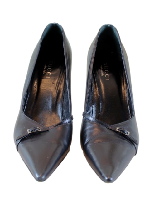 Gucci Pointed Toe Pumps-Front- eKlozet Designer Consignment