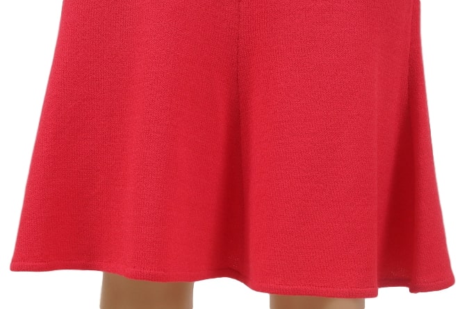 ST. JOHN COLLECTION Knit Flair Skirt-Close Up-eKlozet Luxury Consignment 