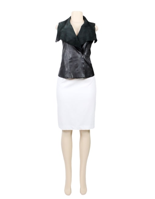 KUT FROM THE KLOTH Leather Vest-Front Open-eKlozet Luxury Consignment
