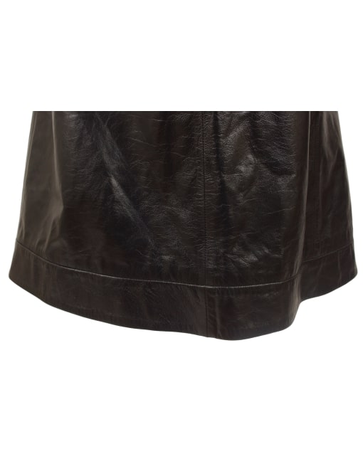 CHANEL STRAPLESS LEATHER DRESS - eKlozet Luxury Consignment